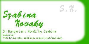 szabina novaky business card